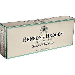 Benson & Hedges Menthol 100s De Luxe Ultra Lights box cigarettes 10 cartons